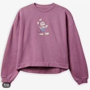 Disney | NWT Mickey Mouse Mousewear Pullover Sweatshirt Plum | Sz S